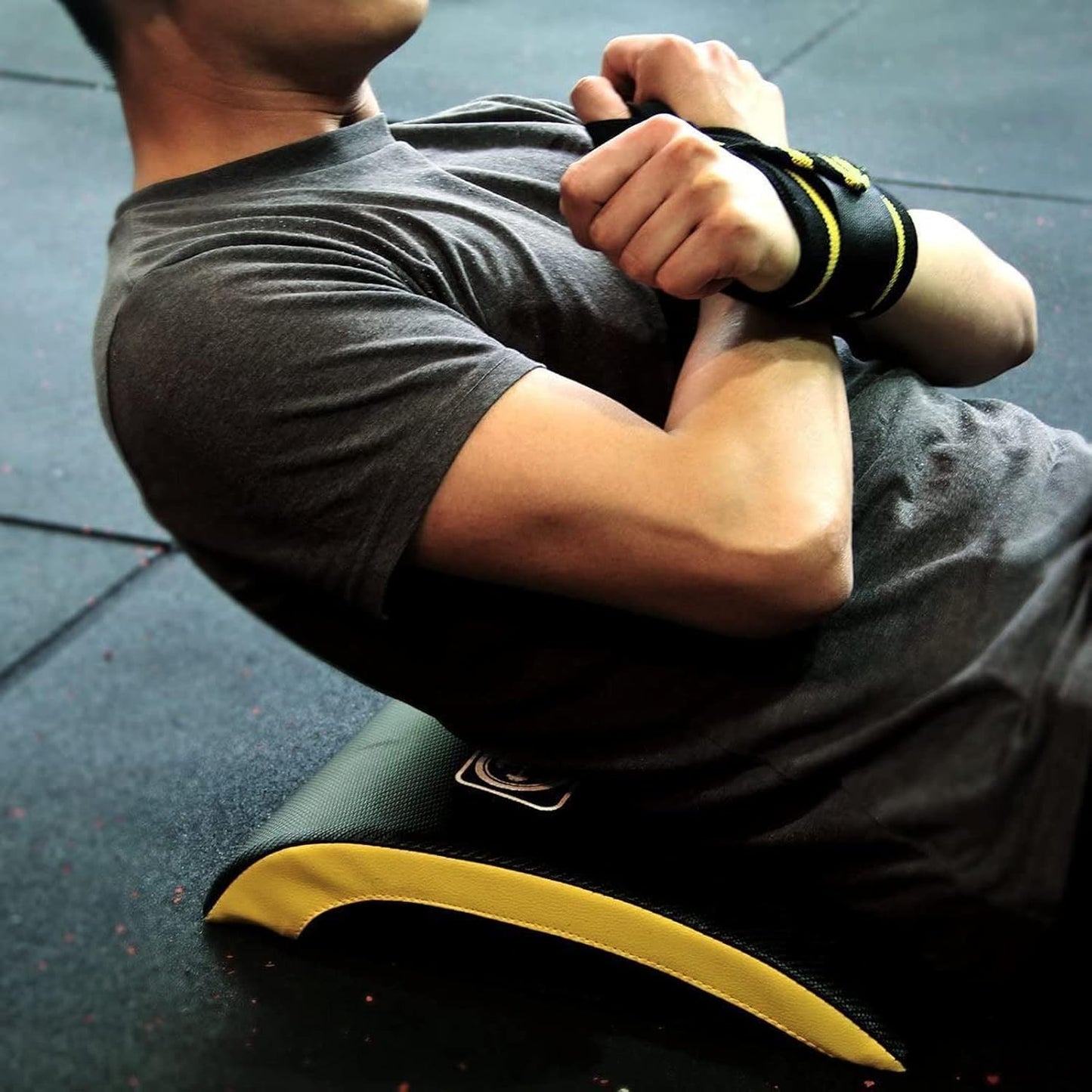 Bauchmuskel-Übungsmatte für Core-Training, dunkelgrau