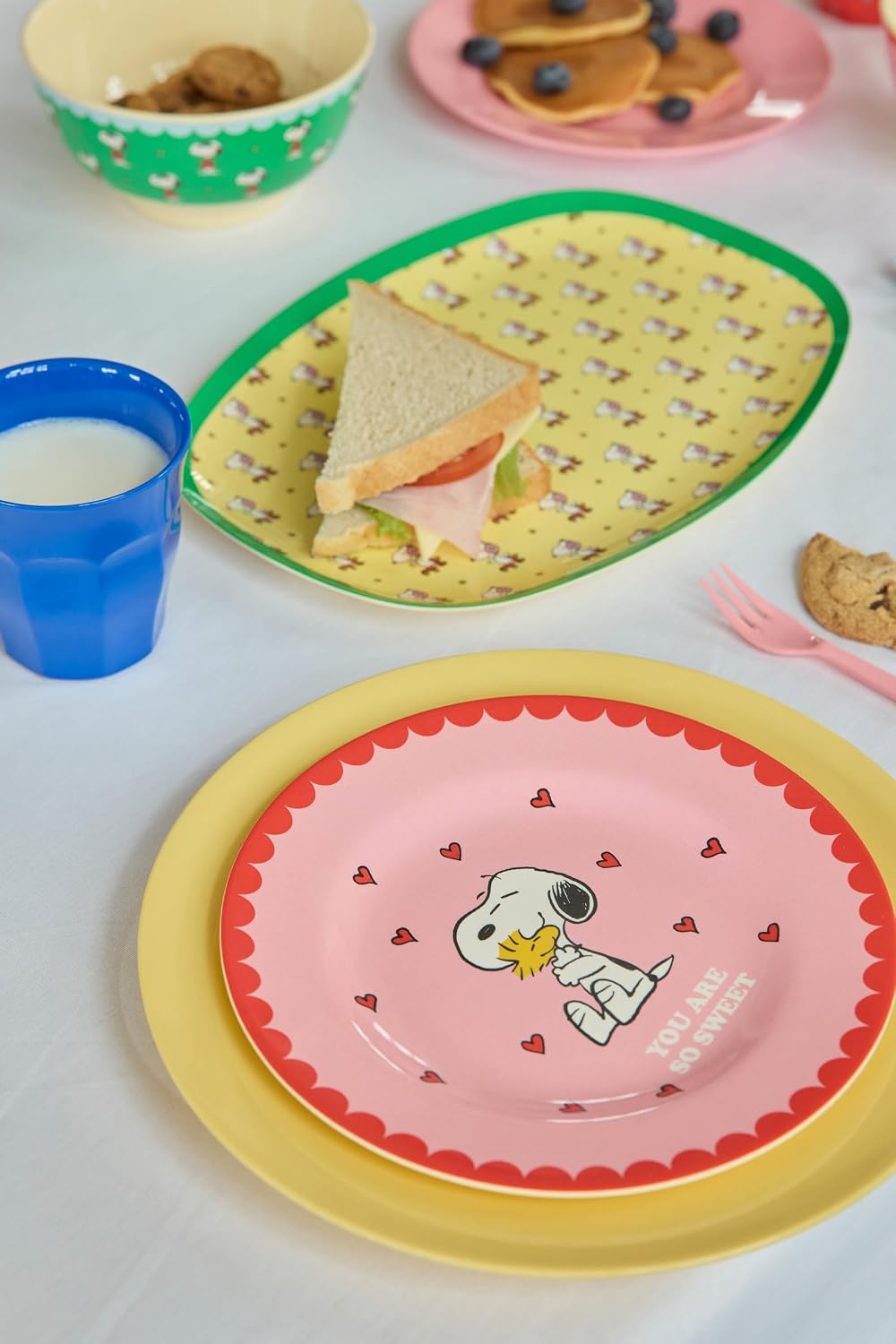 Melamin Beilagenteller mit Snoopy Print (BPA-frei)