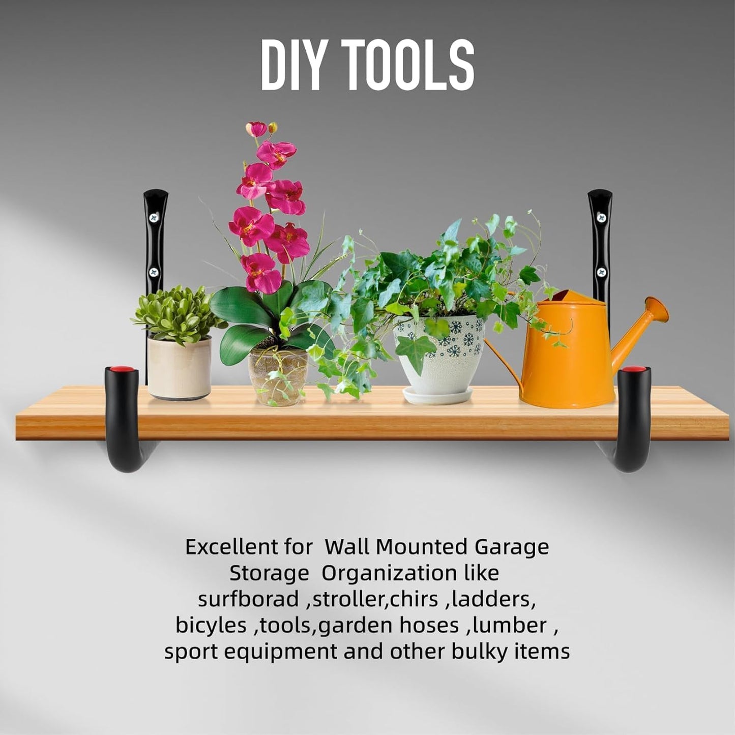 10er-Set Garagenhaken-Set, 10 Stück - 9.8 "(25 x 23 cm)