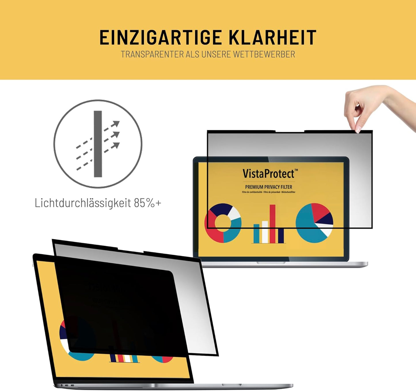 Displayschutzfolie für Apple MacBook Air 15 M2, 15.3" Zoll (MacBook Air 15 M2 2023+)