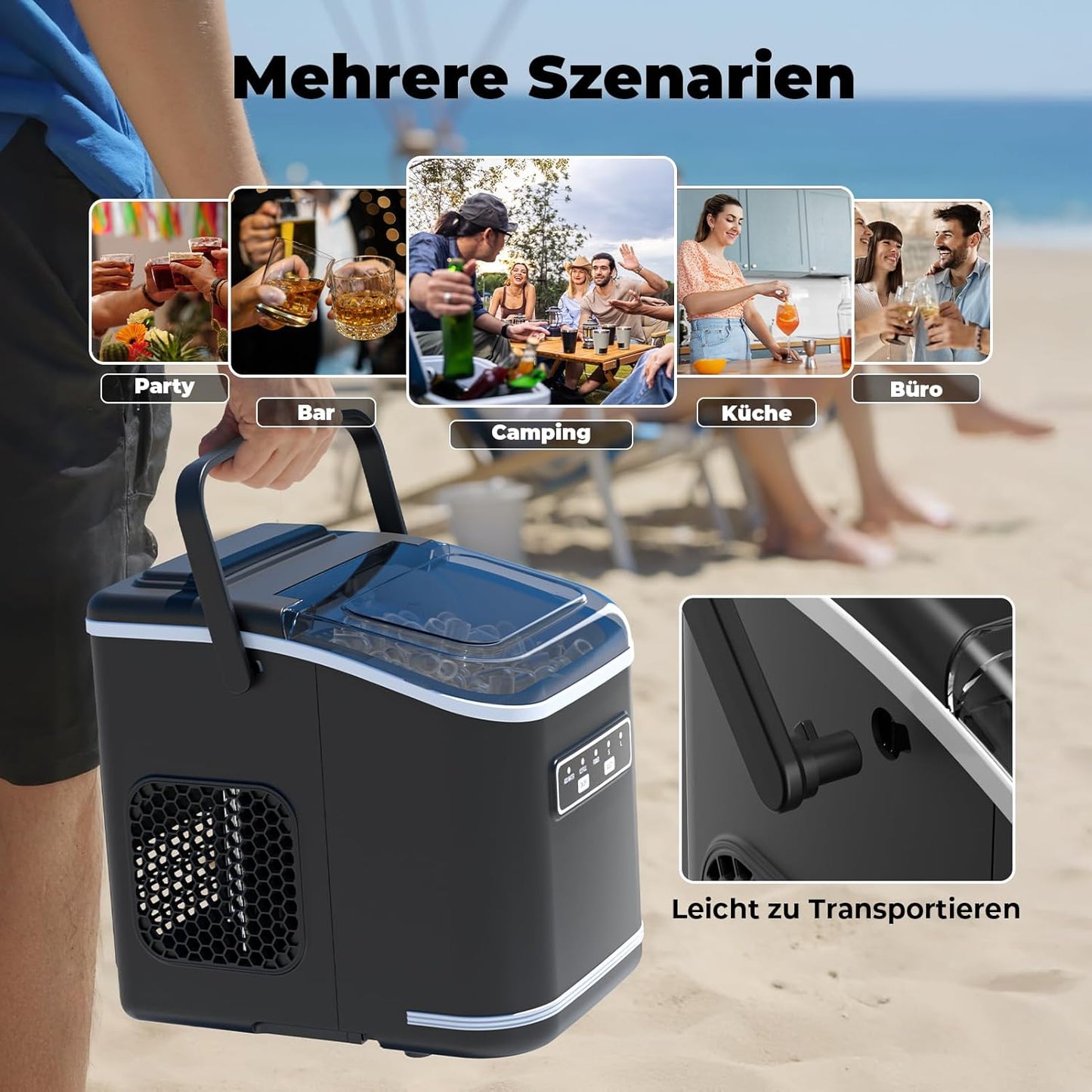 Eiswürfelmaschine mit Infrarot-Sensorsystem