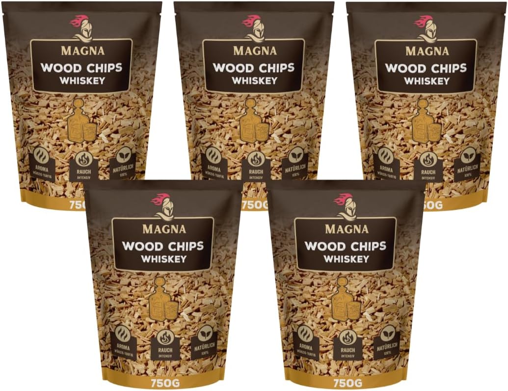 5-teiliges Räucherchips-Set Whiskey (3,75 KG), Holz (Whiskey)