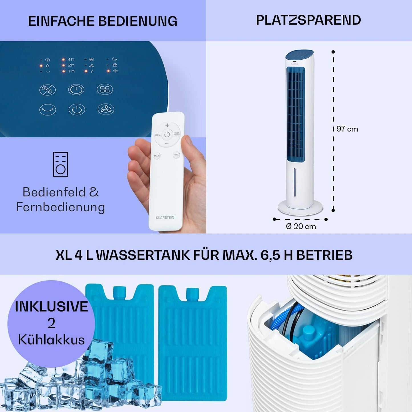 Klimagerät ohne Abluftschlauch, Weiss|Mistral