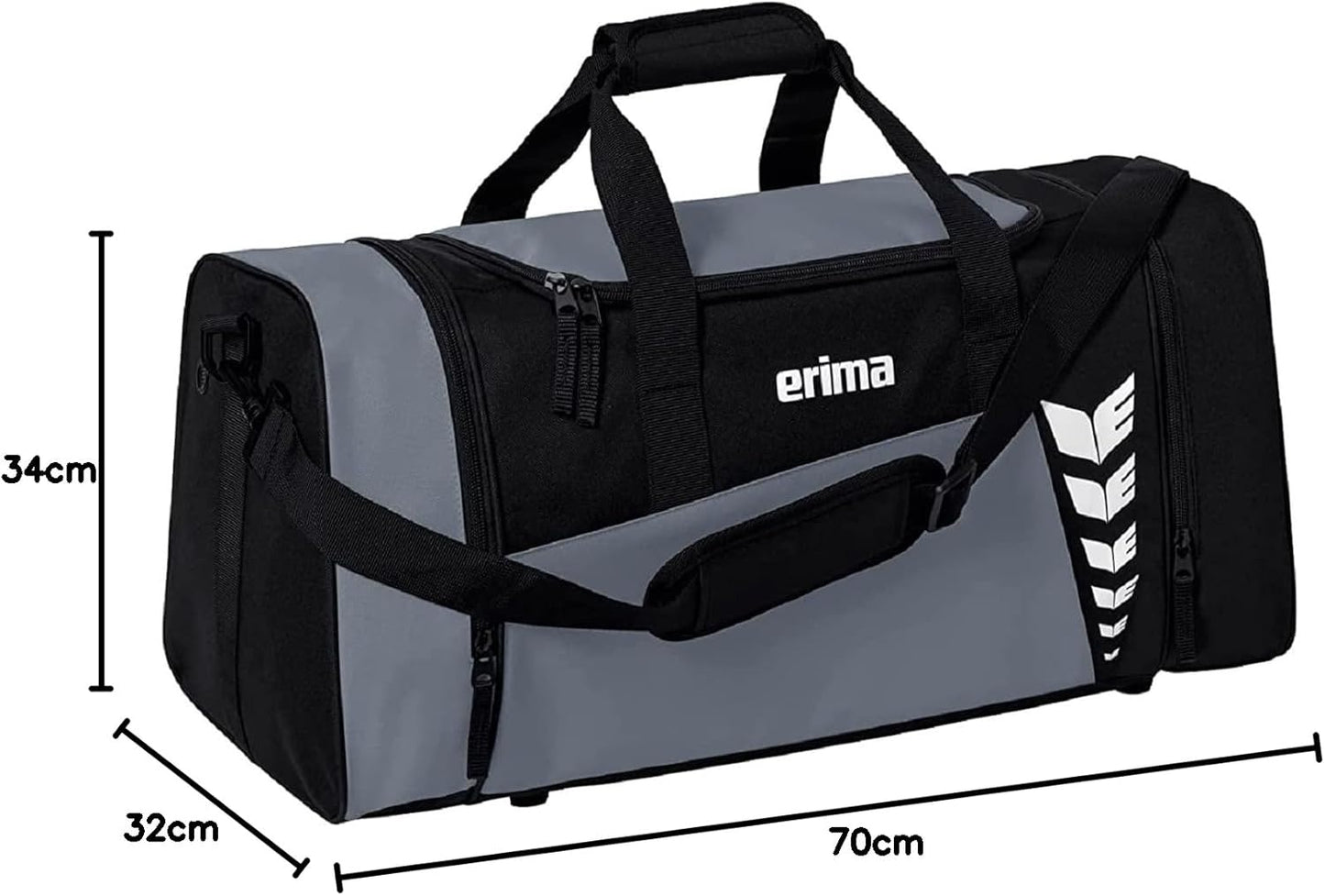 Six Wings Sporttasch, L Slate Grey/Schwarz