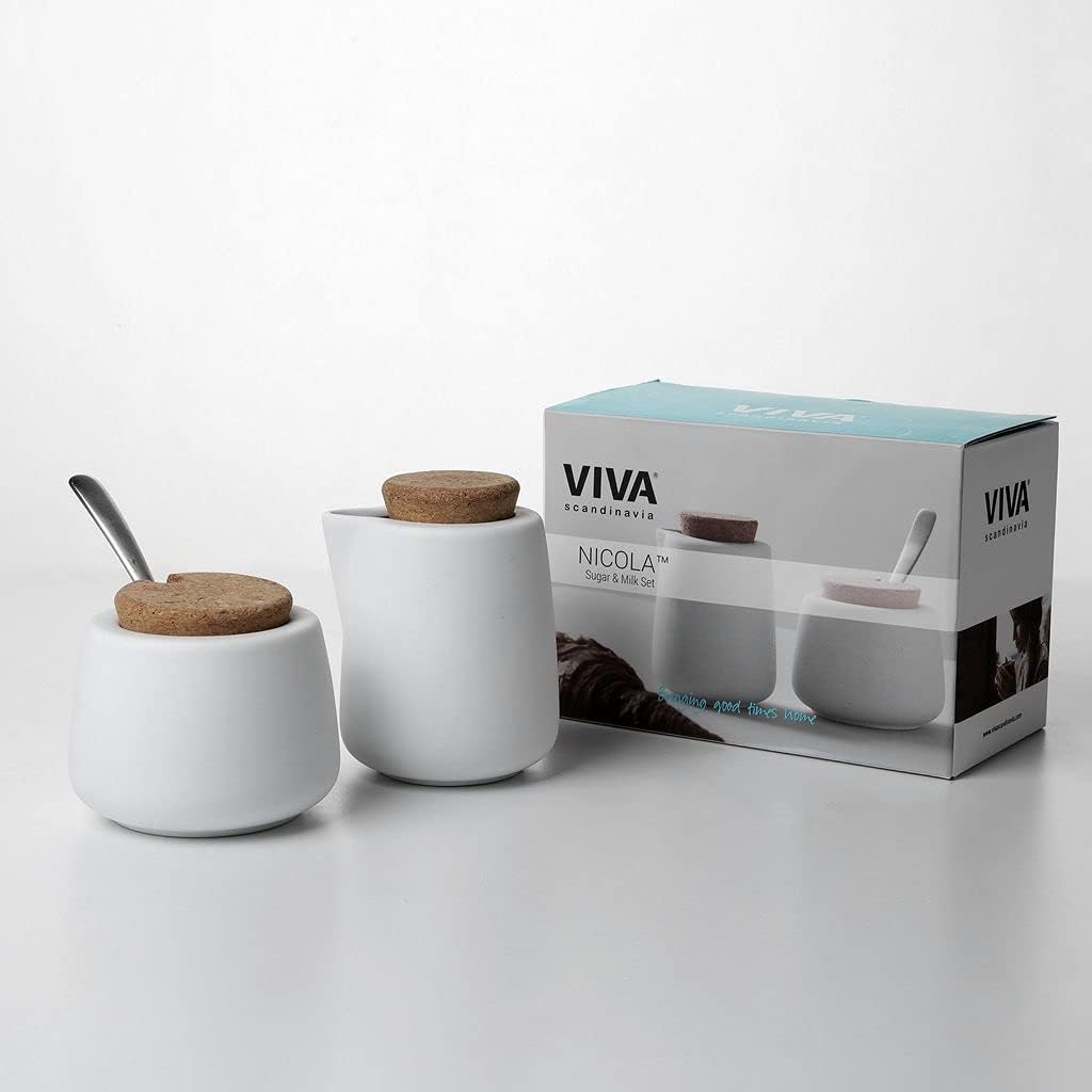 Zucker- und Milchkännchen-Set Nicola, reinwess