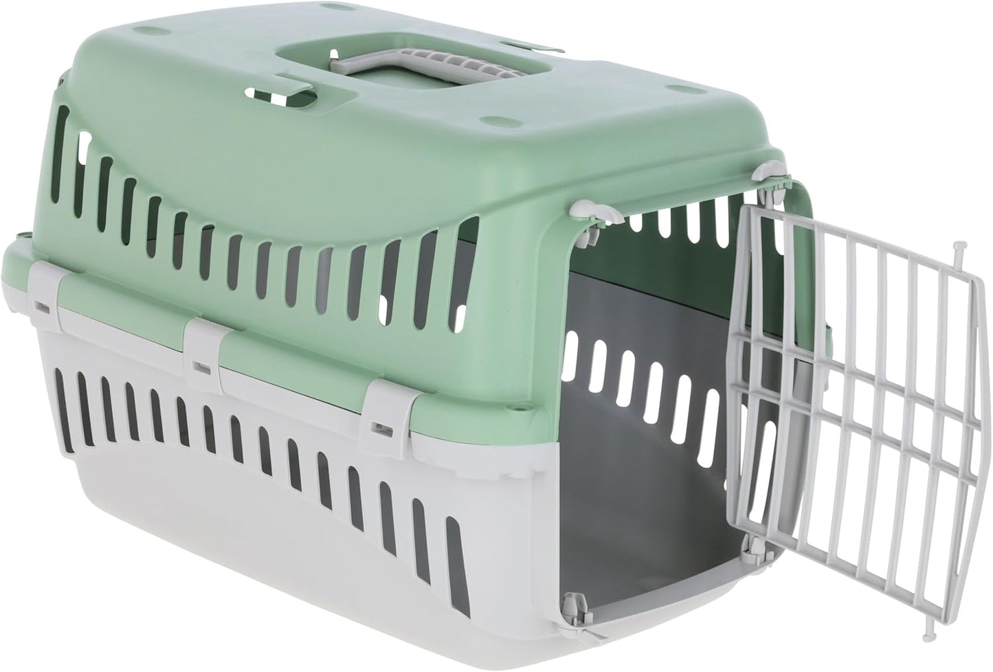 Transportbox für Haustiere, Mint/Hellgrau 45 x 30 x 30cm