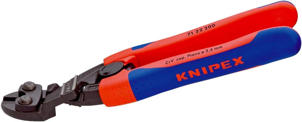 Kompakt-Bolzenschneider CoBolt, 20° gewinkelter Kopf mit Feder|Mit Mehrkomponentenhüllen, Mehrfarbig|200 mm