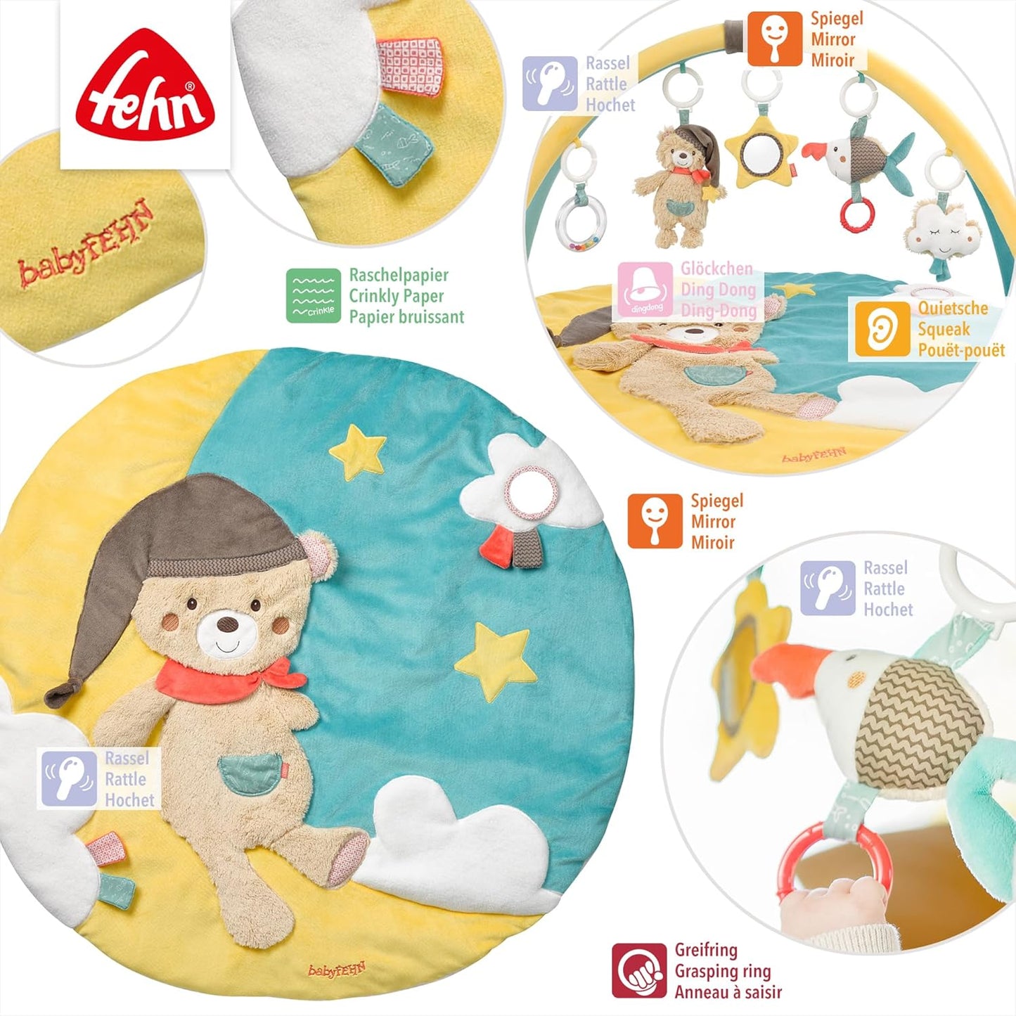 3D Activity-Decke Bruno mit Spielbogen, Bruno