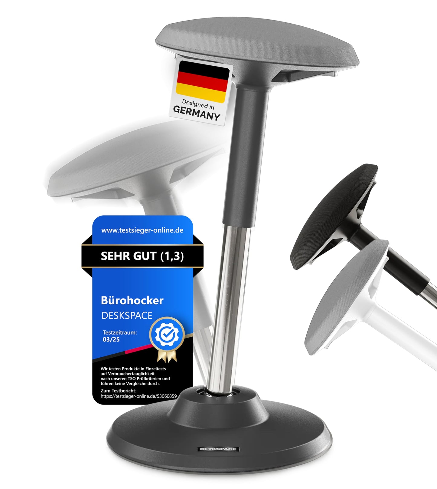 Ergonomischer Motion Sitzhocker, Graues
