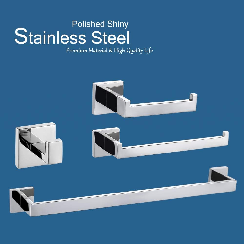 Bad-Hardware-Set (4-teilig, Edelstahl), 4-piece