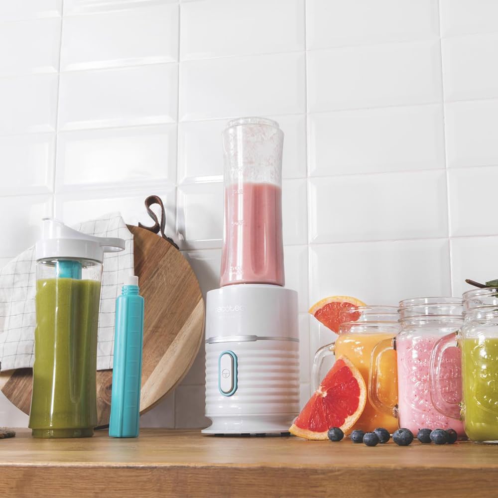 Smoothie-Mixer, 500 W | 2 Flaschen Weiß