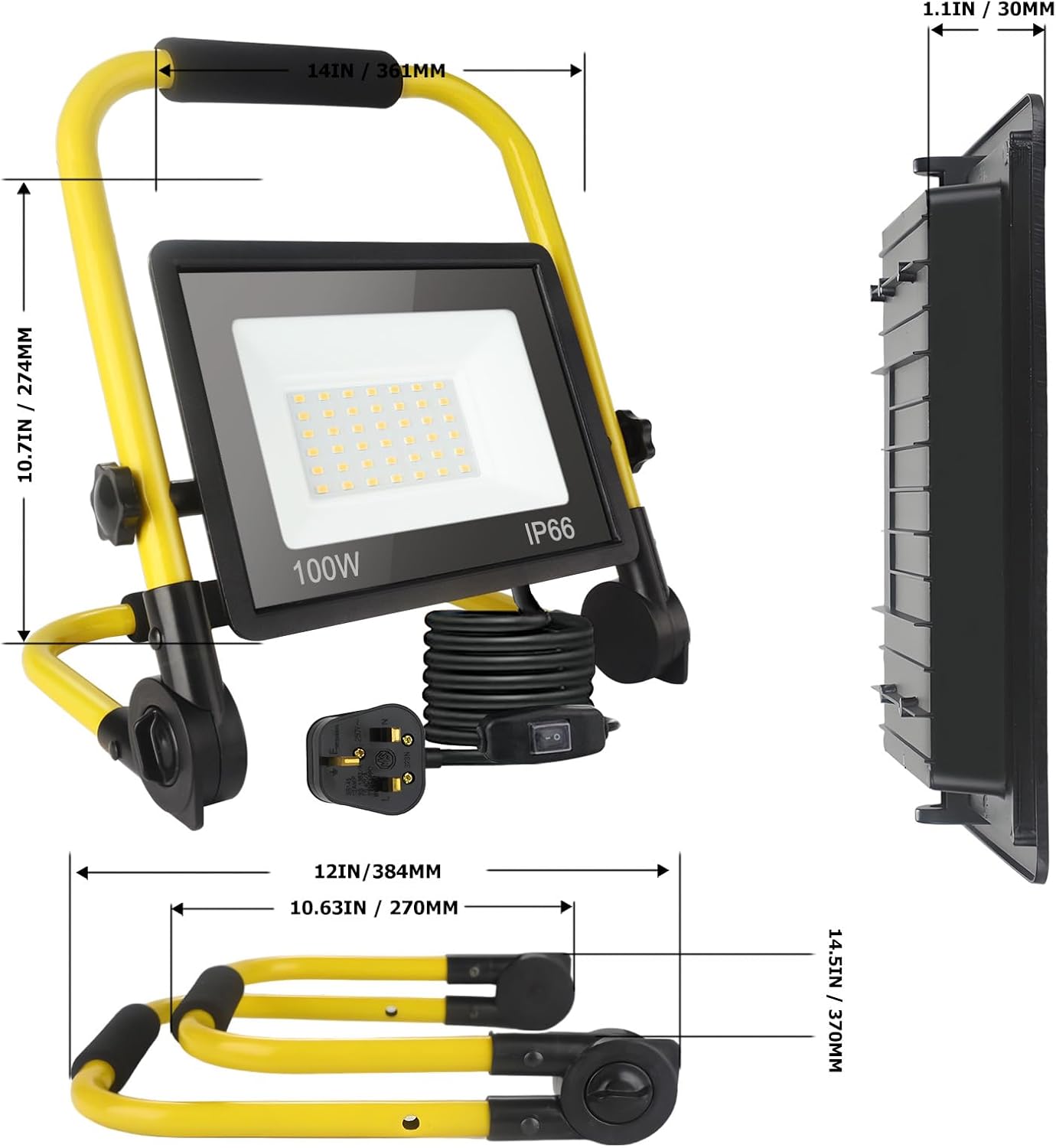 Tragbarer LED-Baustrahler, 100W