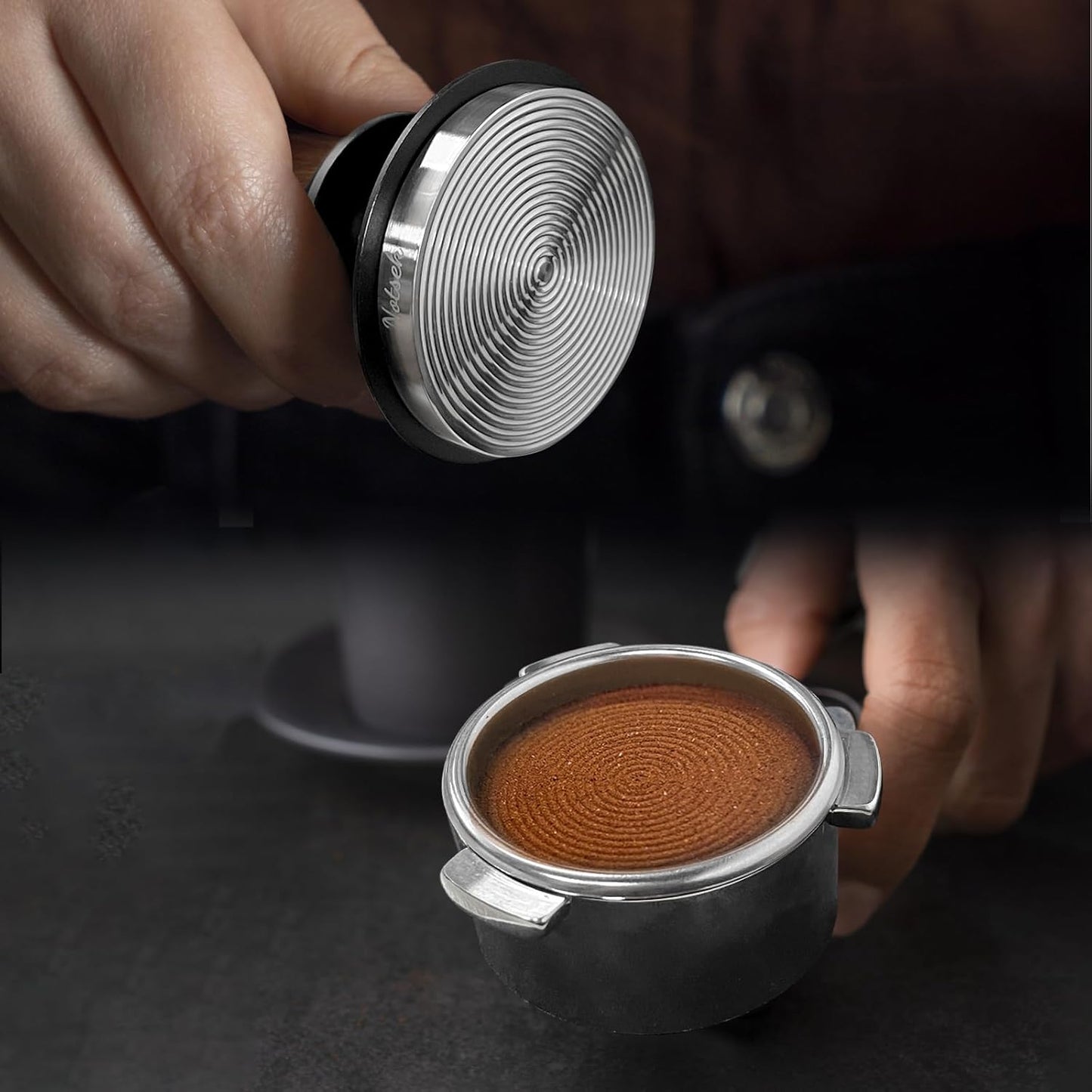 Kalibrierter Espresso-Tamper mit Ripple Base, 54MM