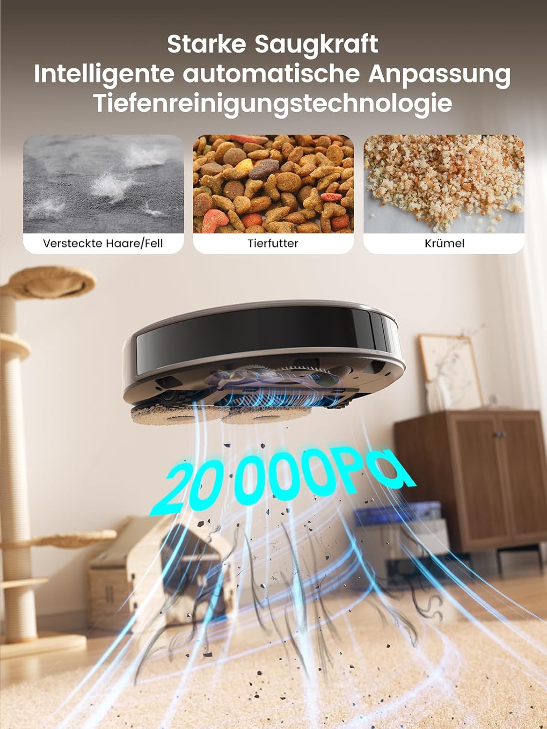 M3 Max Saugroboter mit Wischfunktion & LiDAR-Navigation, M3 max