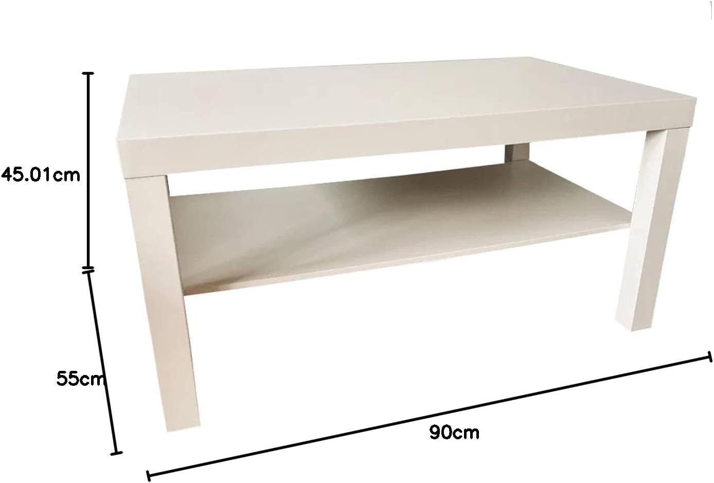 Couchtisch, 90x26x45, Weiss