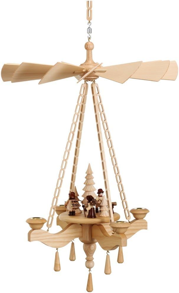 Deckenpyramide Waldfiguren mit Teelichtaufsätzen