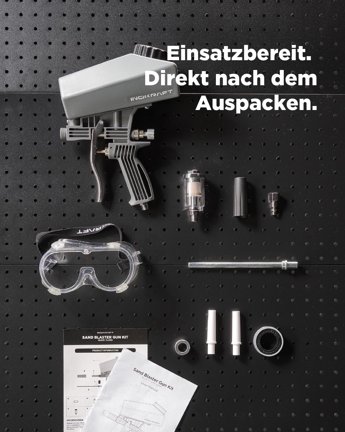 Tragbare Sandstrahlpistole, Sandstrahler Premium Set
