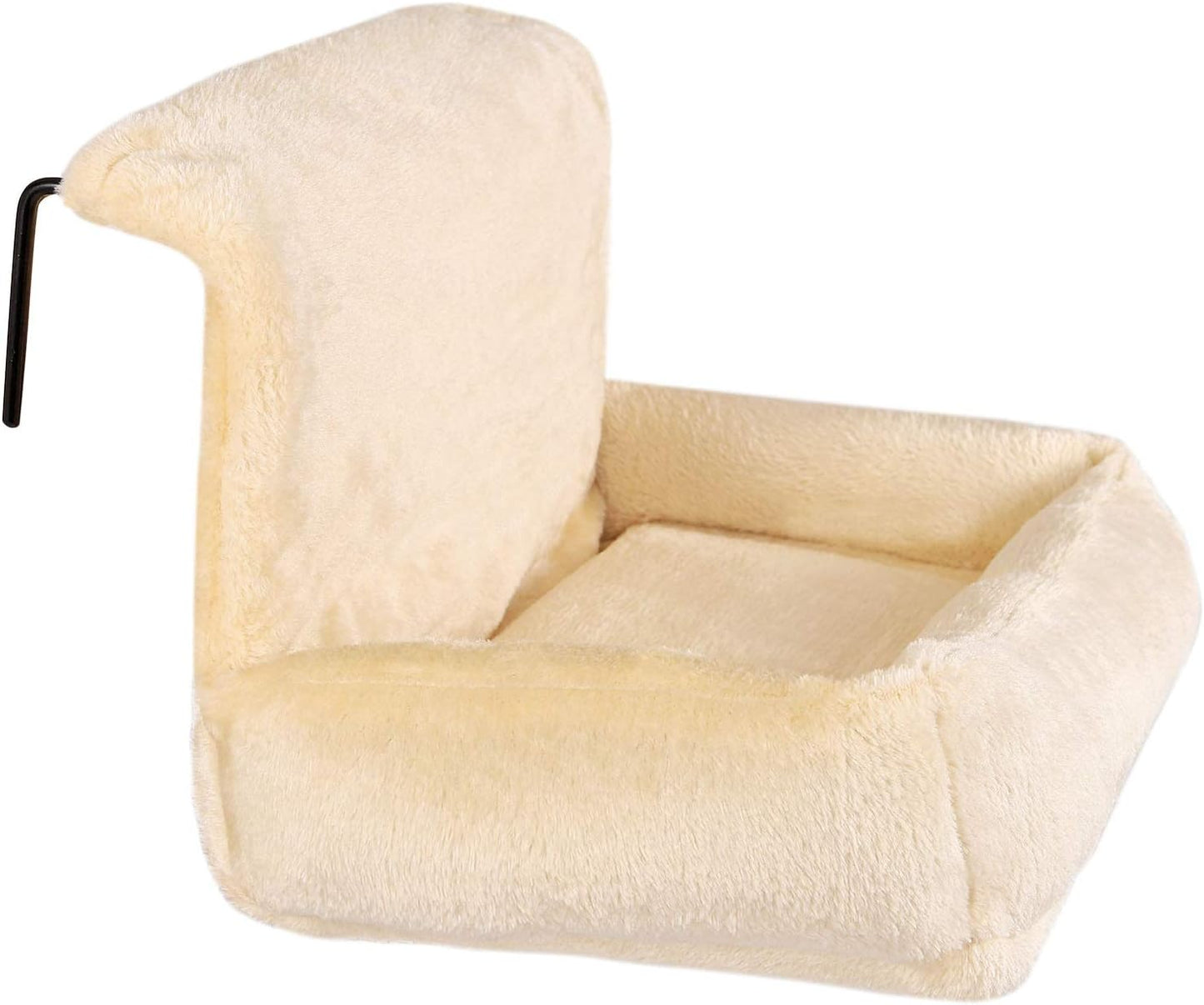 Katzenheizungsliege mit Plüschbezug, Beige