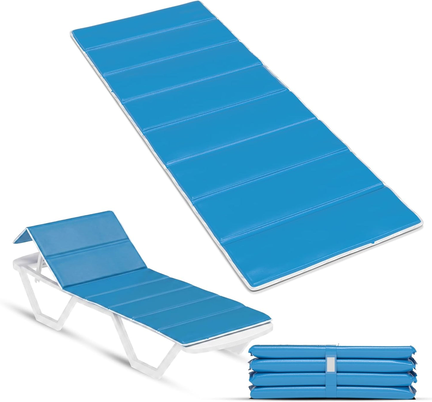 Faltbare 4-in-1 Strandmatte, Skyblue