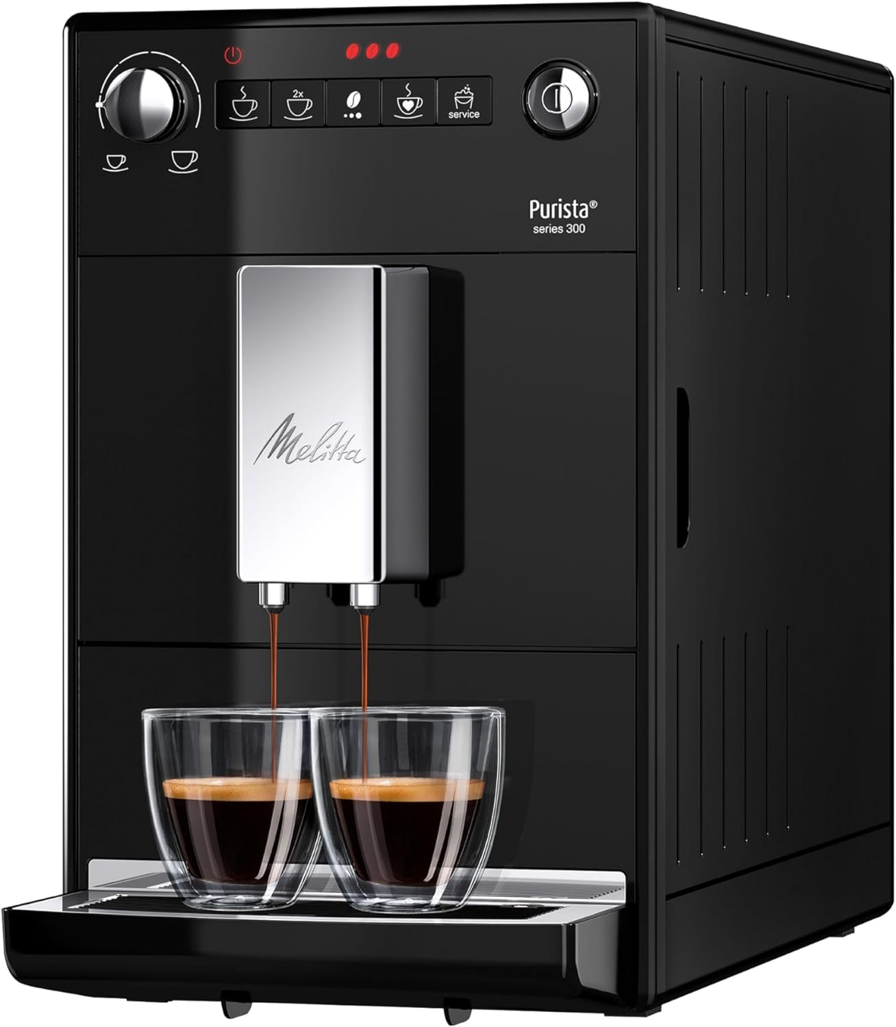 Purista Kaffeevollautomat mit Mahlwerk und Espressomodus, Schwarz Kaffeevollautomat