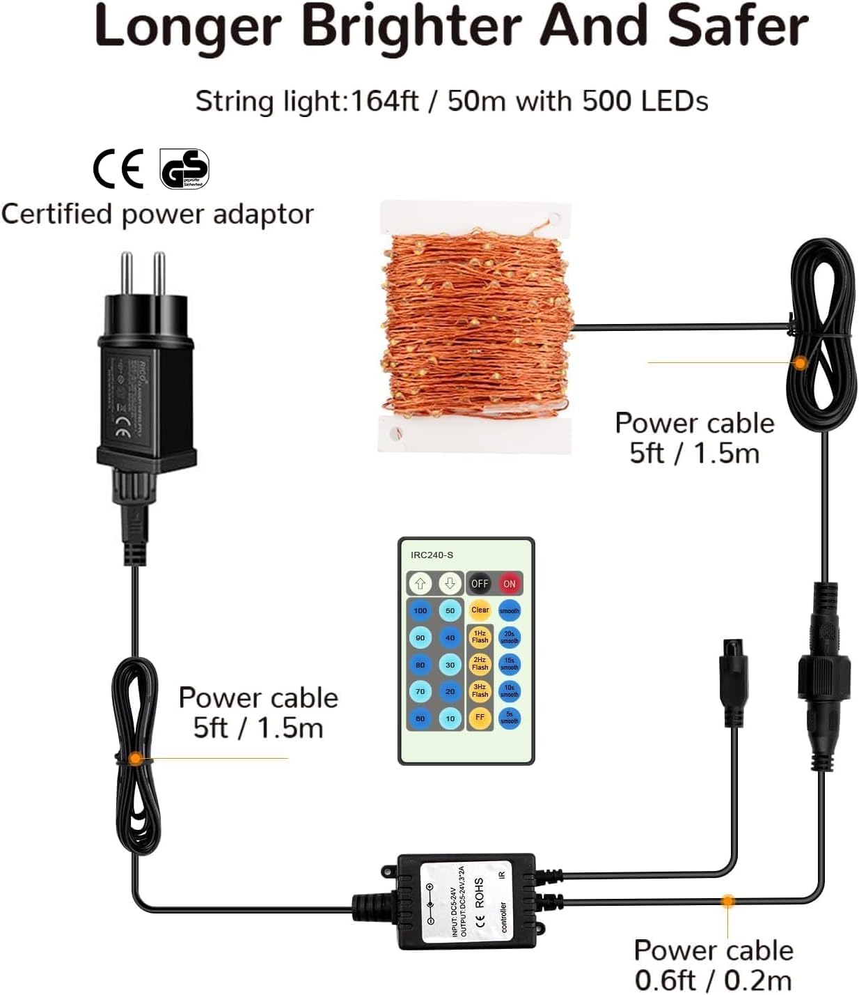 LED Lichterkette, 50m Lichterketten