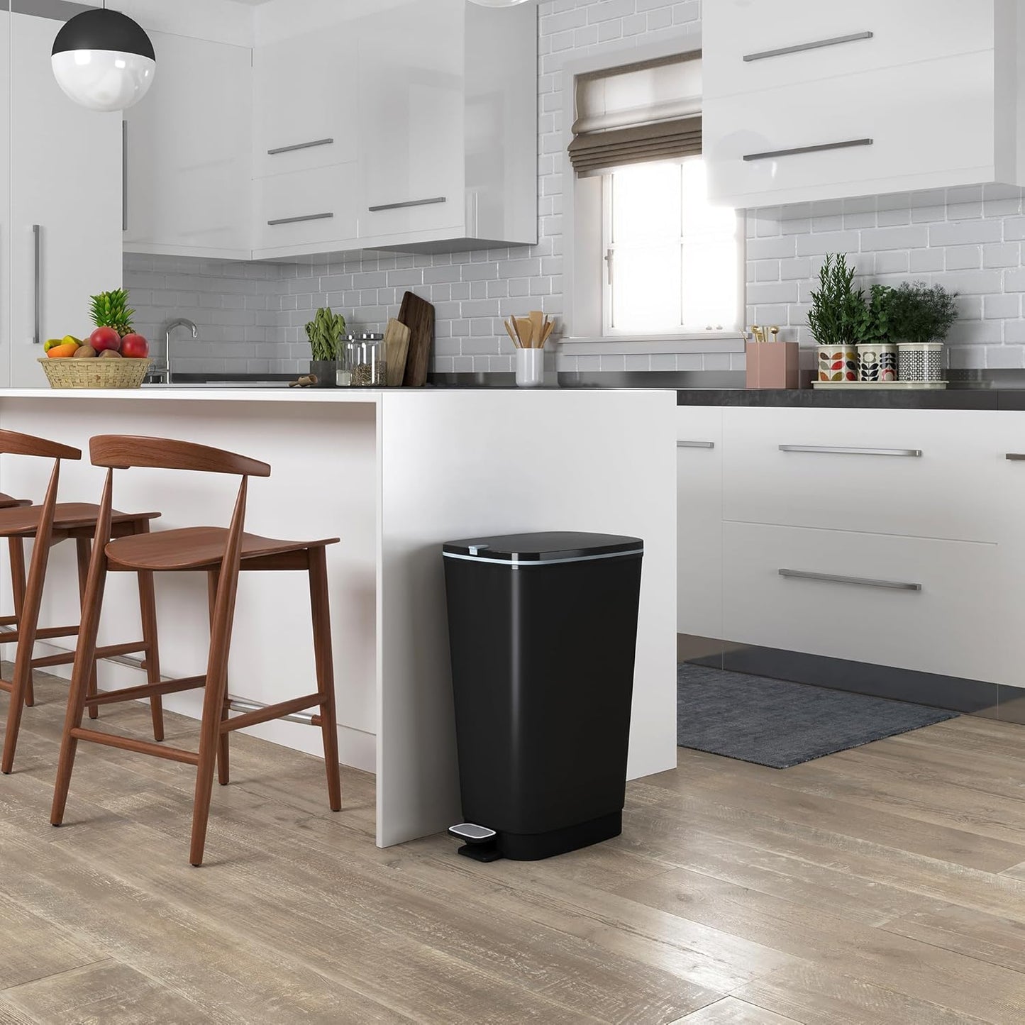 Chic Treteimer, 45 Liter schwarz metallic
