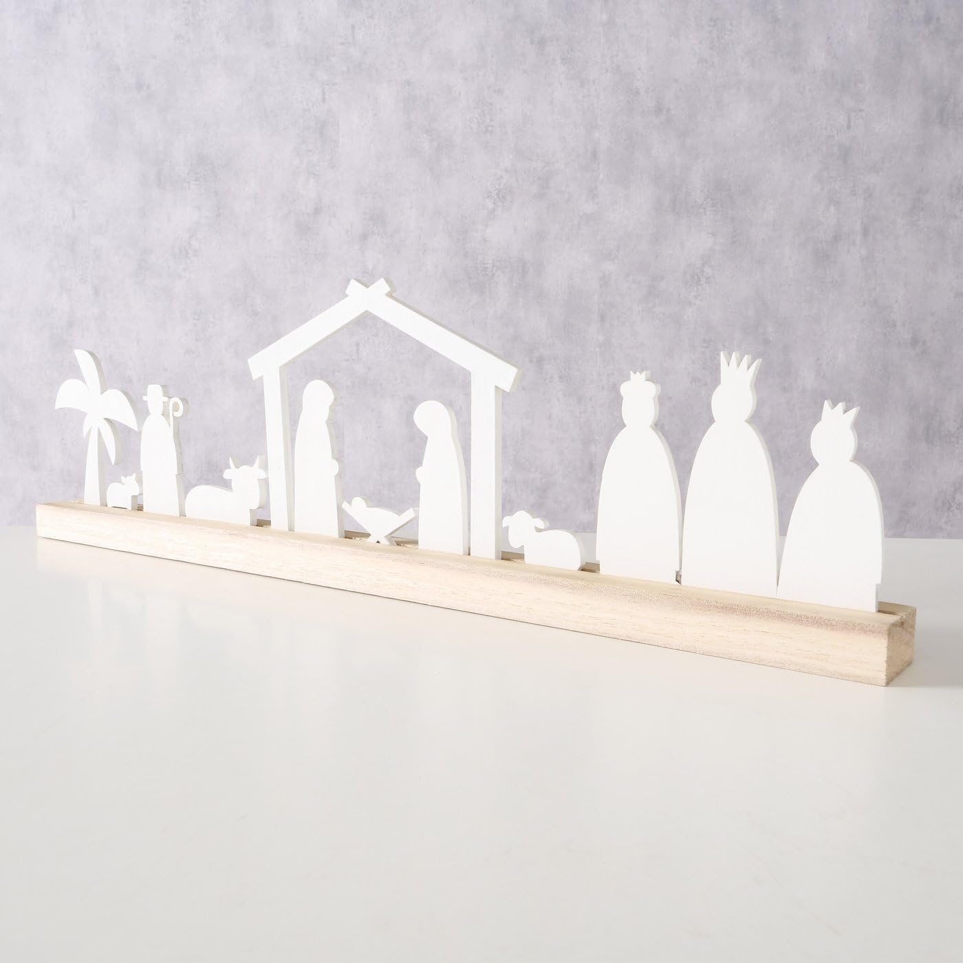 Weihnachts-Krippe mit Figuren (50x4x14cm)