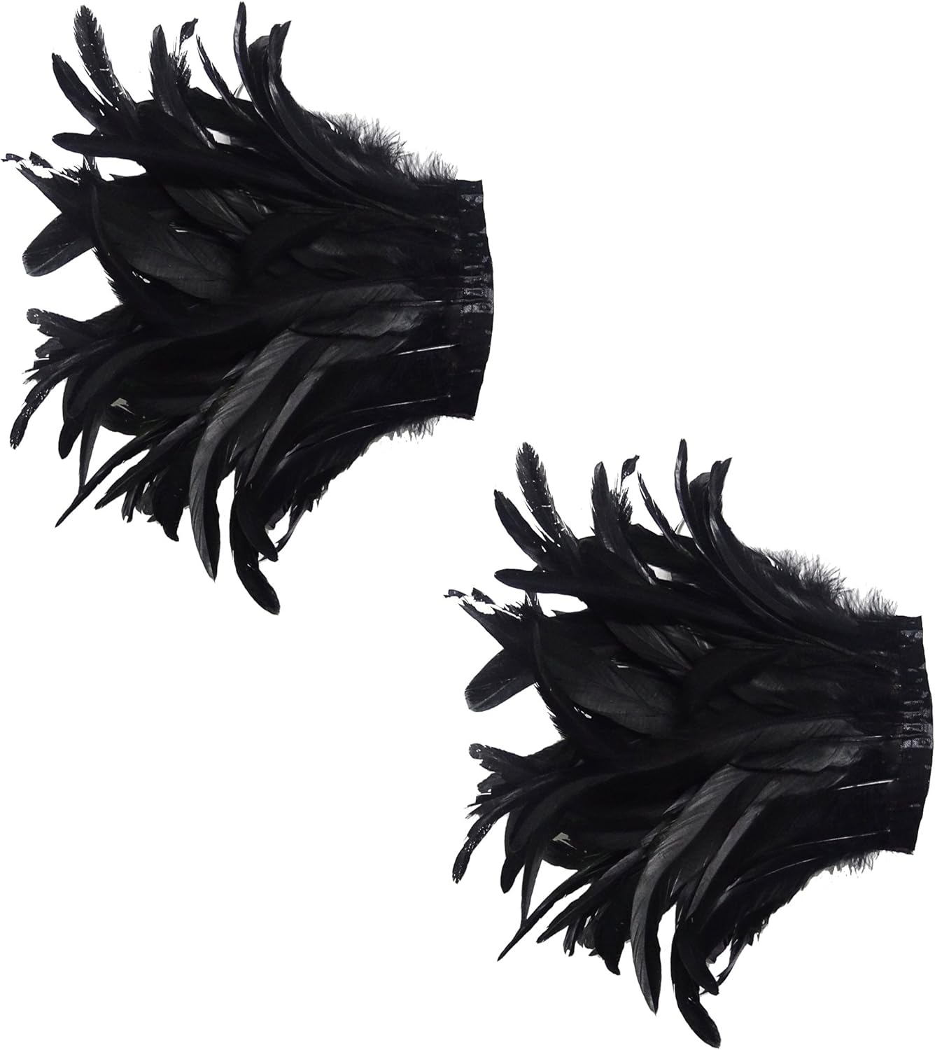 Gothic Federschulterklappen, Schwarz