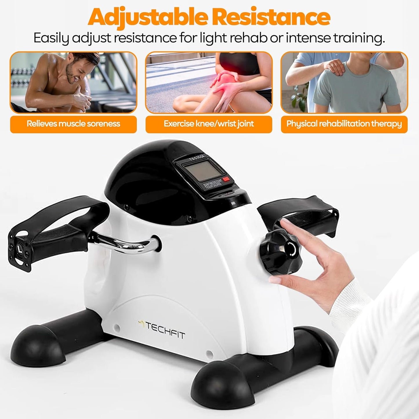 PED3 Mini-Heimtrainer für Arme & Beine, Weiss PED3