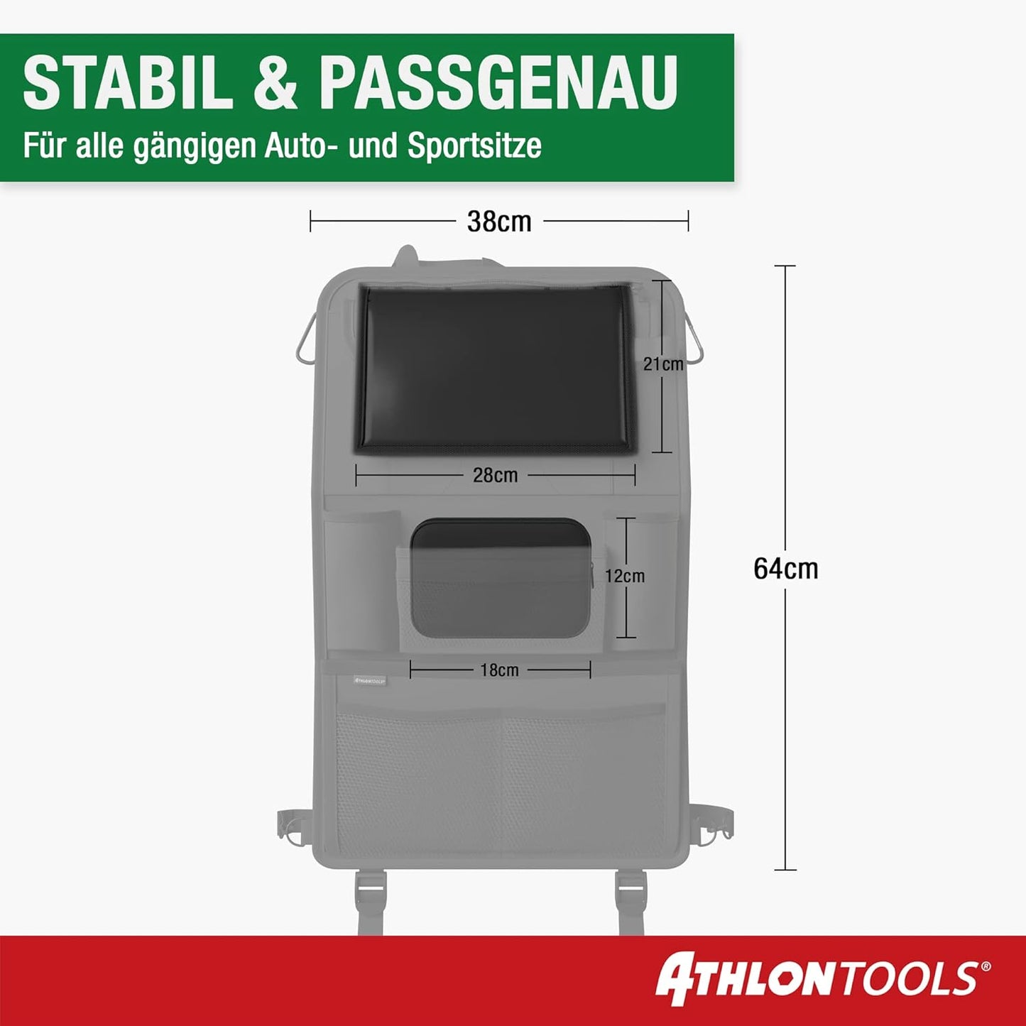 Autositz Organizer, Schwarz