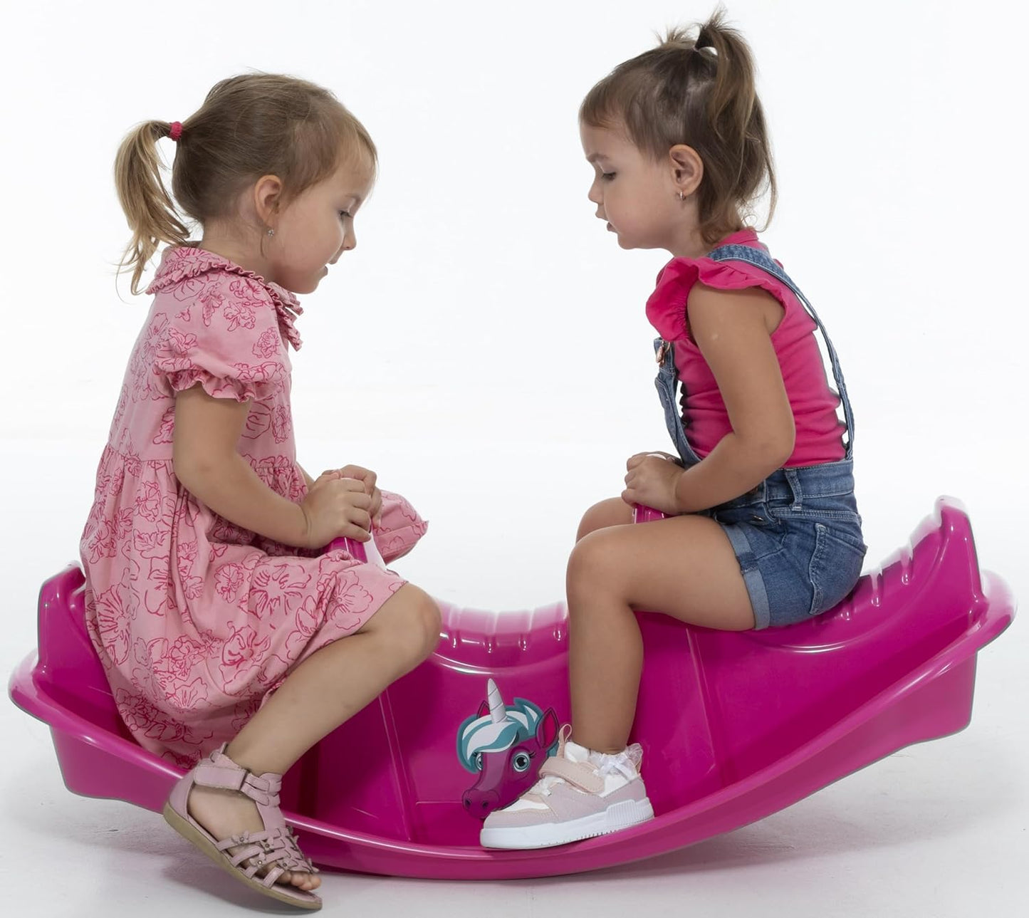 Kinder-Wippe im Einhorn-Design für max. 3 Kinder, Pink