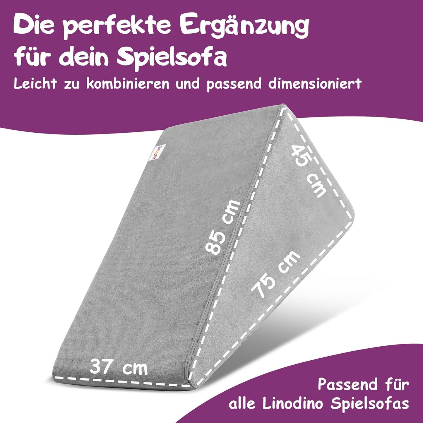 Ri-Ra-Rutsch Spielsofa-Erweiterung, Delfingrau