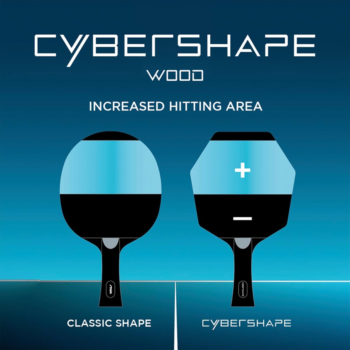 Cybershape Tischtennisschläger-Holz Konkav, Konkav