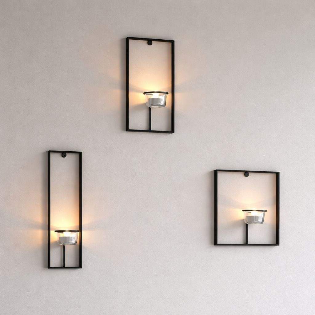Wandteelichthalter Carre 3-teiliges Set