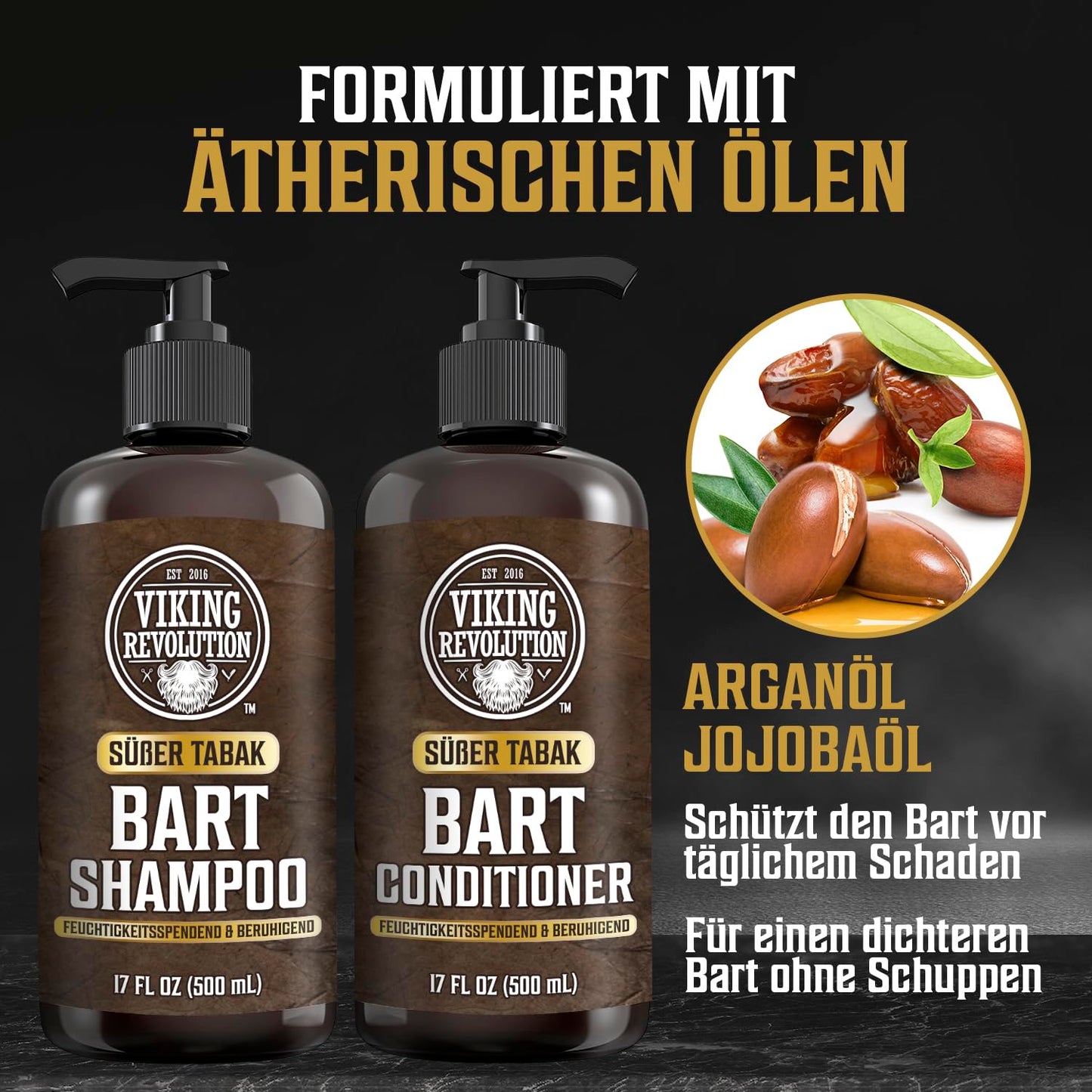 Bartshampoo & Conditioner Set, 500 ml (2er Pack)