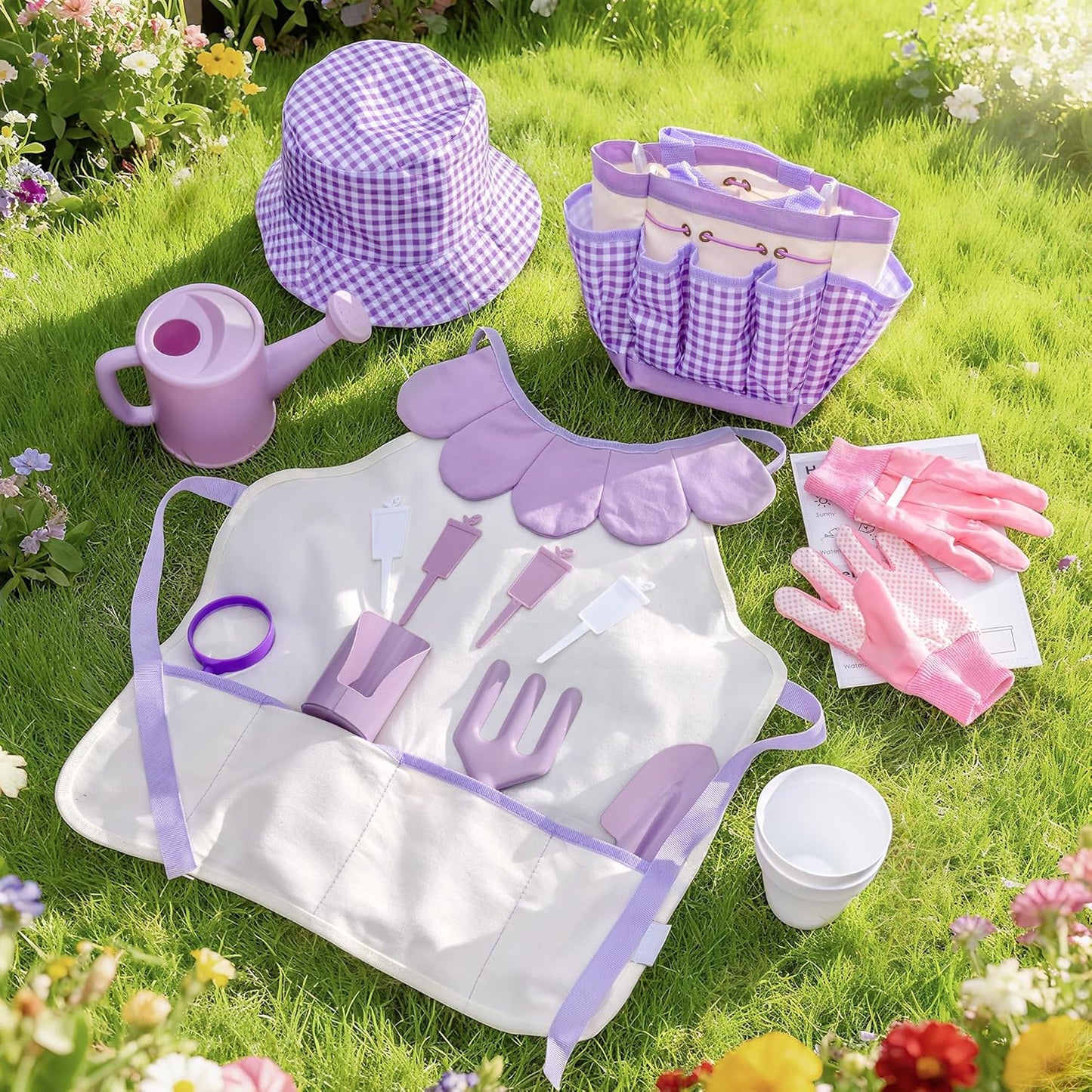 18-teiliges Gartenwerkzeug-Set, Violett