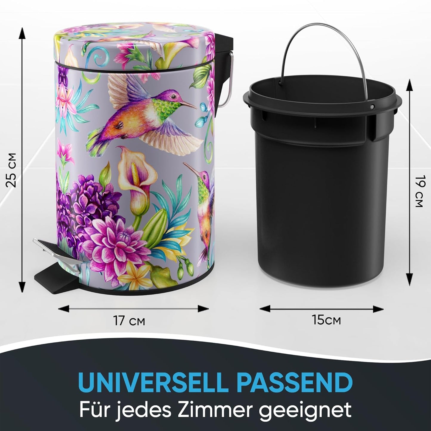 Kosmetikeimer mit Absenkautomatik, Kolibri