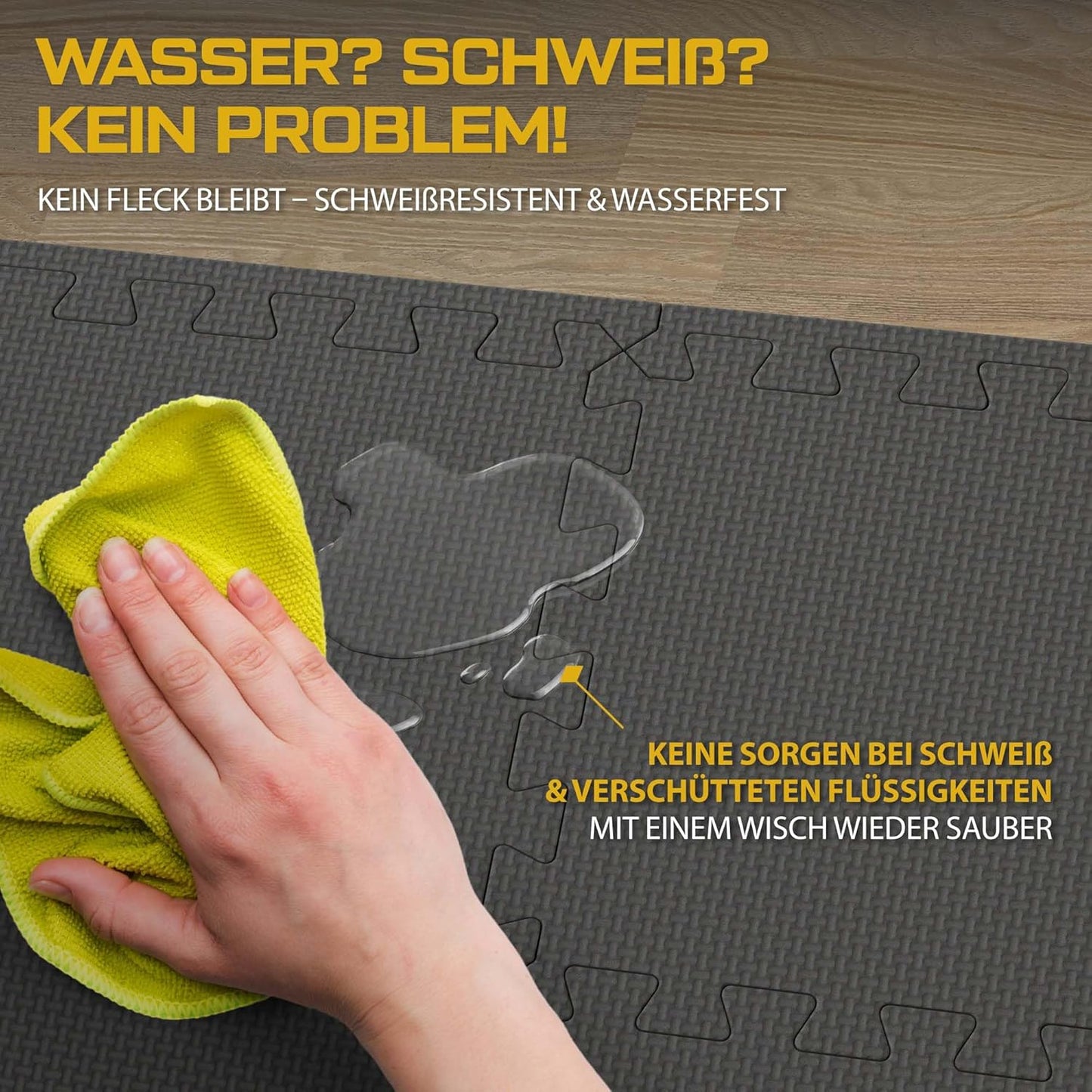 Fitness Puzzlematten-Set, 24 Stück 30 x 30 cm