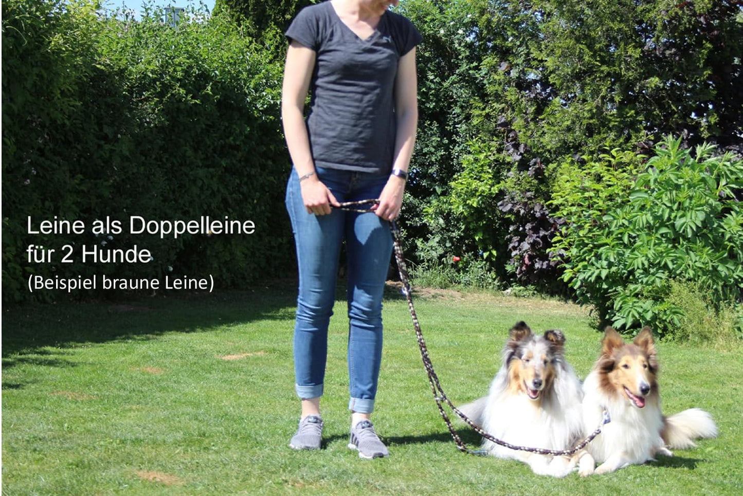 Verstellbare Hundeleine 2,80 m, 2,80m apfelgrün-tannengrün-schwarz-weiss