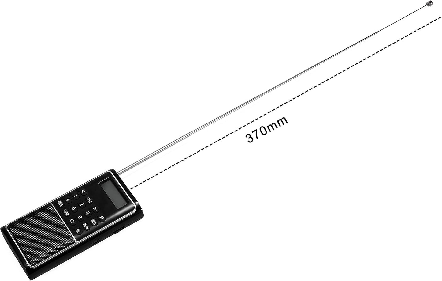 Tragbares DAB-Radio RD23, Schwarz