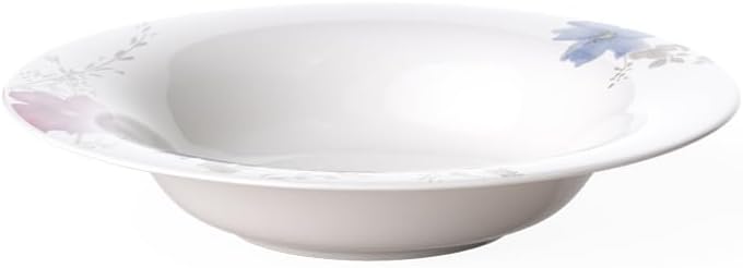 Mariefleur Gris Basic Suppenteller, Landhaus & Rustikal Modern & Schlicht Weiss/Mehrfarbig 23CM