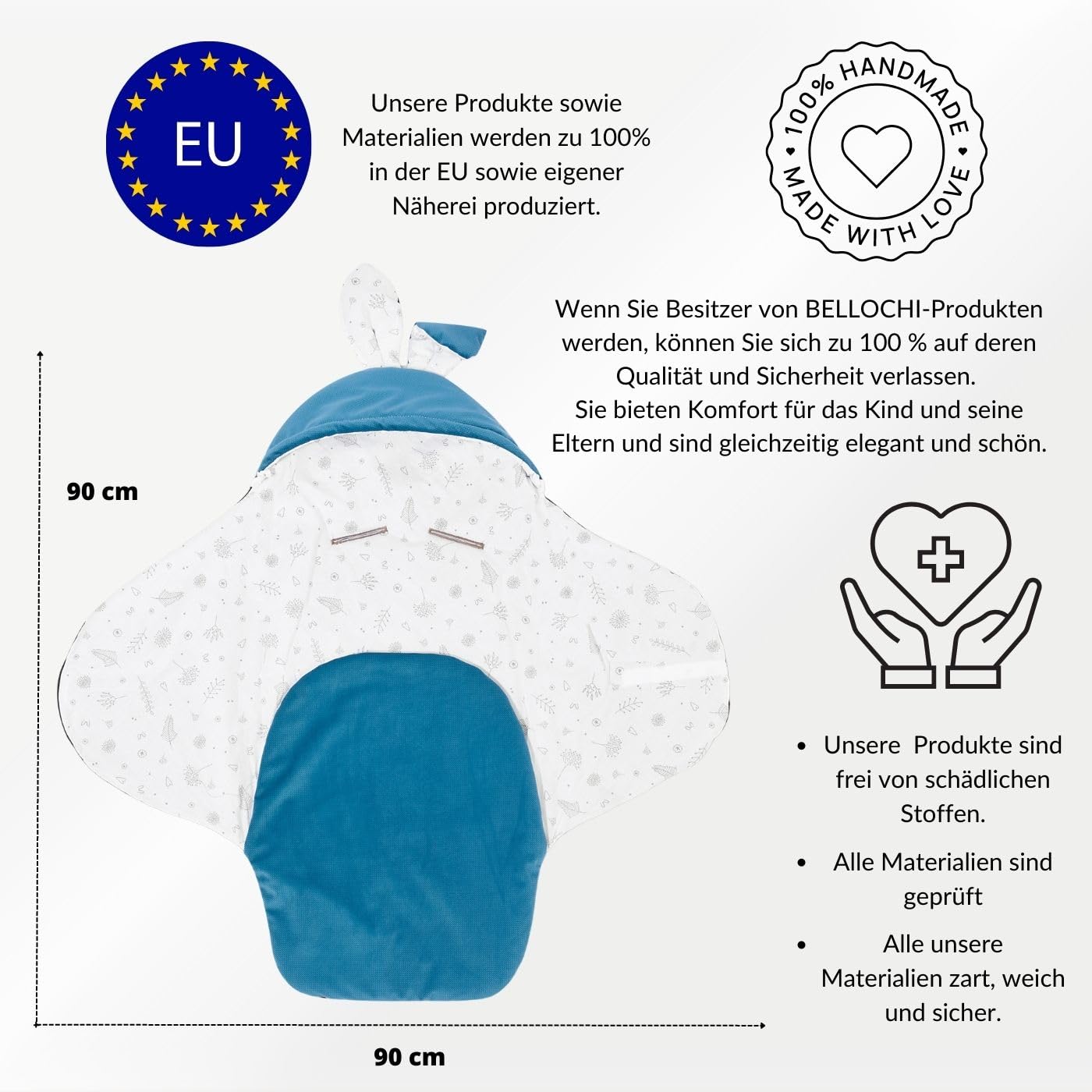 Einschlagdecke für Kinderwagen, Maxi-Cosi, Ocean Blue