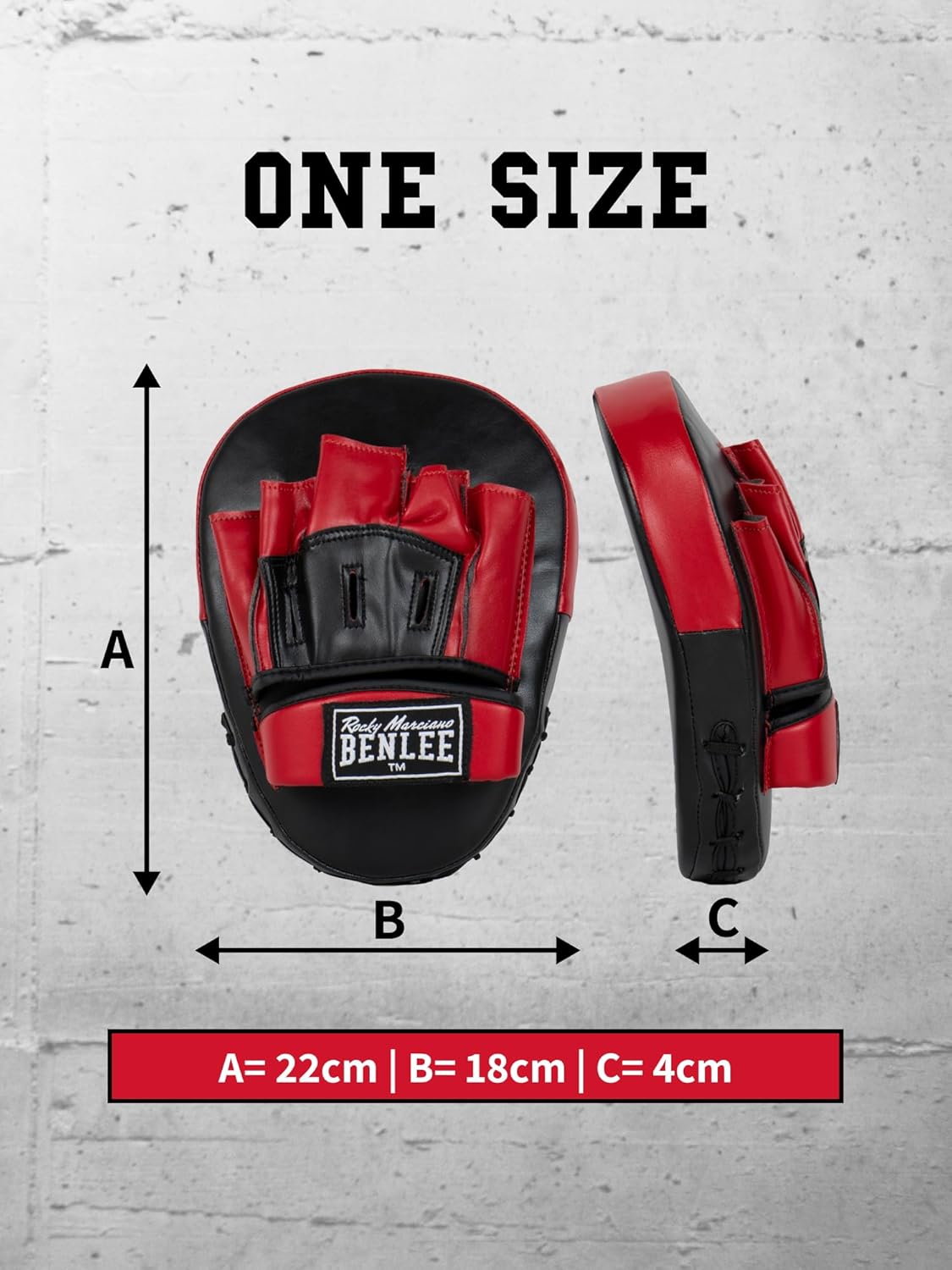 Handpratzen Dewey, black/red Einheitsgröße