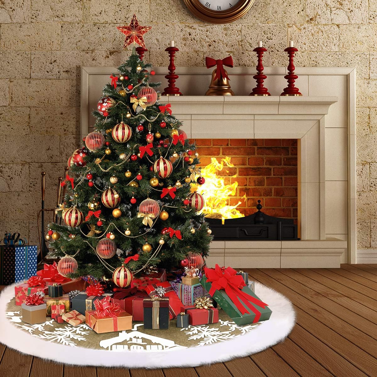 Christbaumdecke, Beige