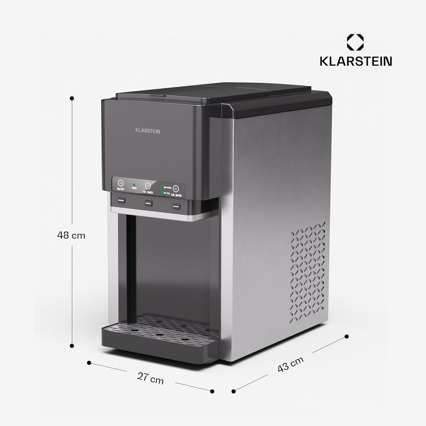 ArcticBlend 3in1 Eiswürfel- und Wasserspender mit Crushed Ice, 3 in1 Crushed Ice Mechanisch Schwarz