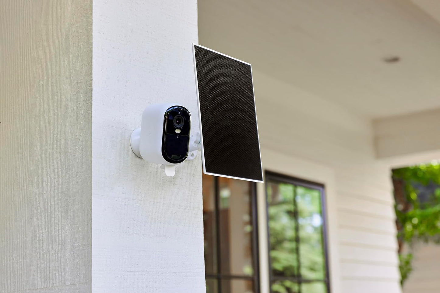 Universal Solarpanel für Arlo Kameras und Flutlichter, Weiss/Opulenter Garten