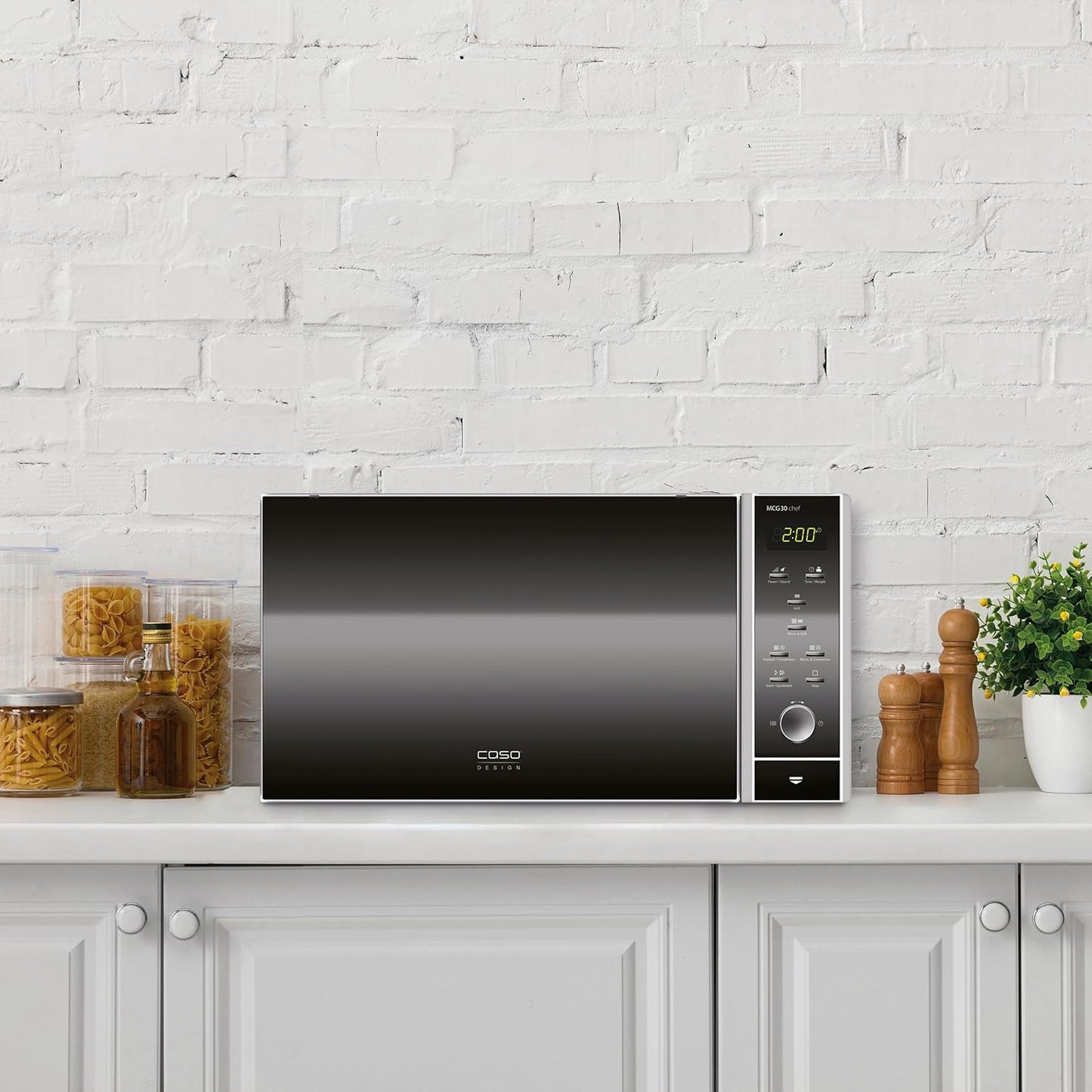 MCG30 Chef - 3-in-1 Mikrowelle mit Grill und Heissluft, 30 Liter Drehteller