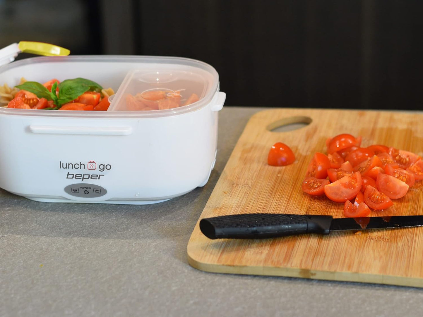 Elektrische Lunchbox mit Speisenwärmer, Gelb