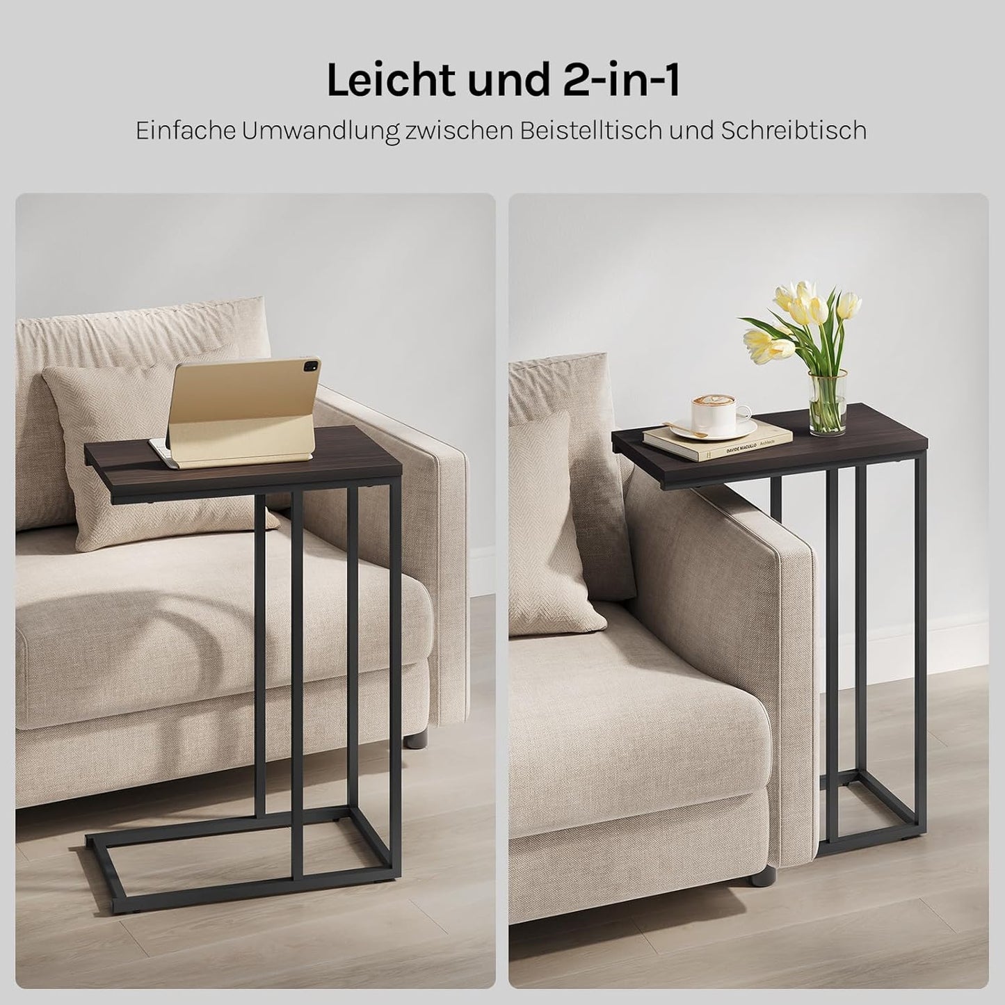 Beistelltisch TSG17dc-2, 2er-Set, 2er Set Dunkelbuche
