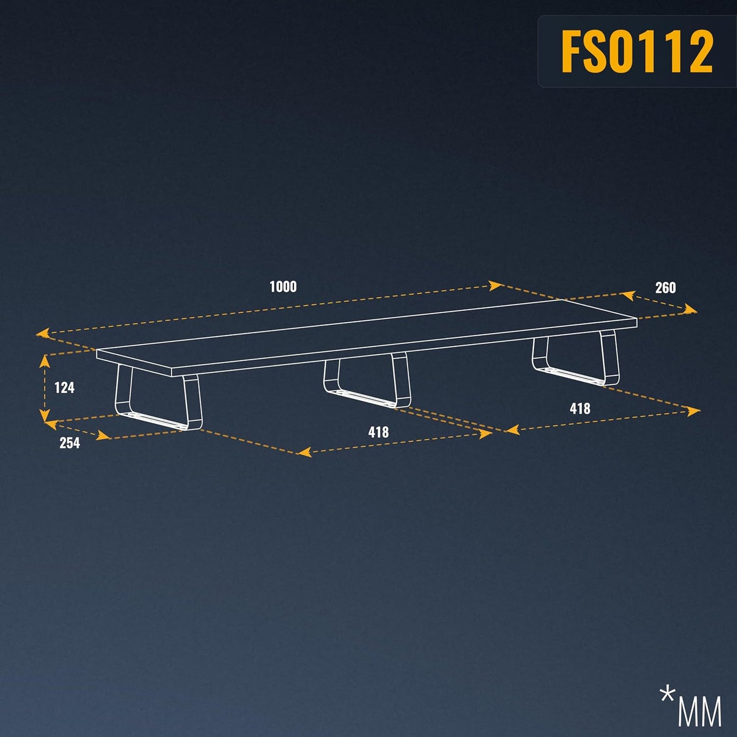 FS0112 Monitorständer für 2 Monitore, Laptop-Ständer FS0112